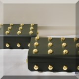 D24. 2 Decorative boxes with brass studs. 